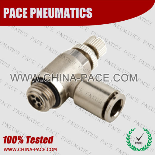 PMPSE-G, All metal Pneumatic Fittings with BSPP thread, Air Fittings, one touch tube fittings, Pneumatic Fitting, Nickel Plated Brass Push in Fittings